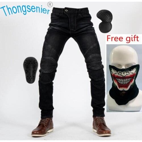 Riding Slim fit moto jeans Motorcycle riding anti-fall pants women Motorcycle Jeans Outdoor cycling Pants with knee pads