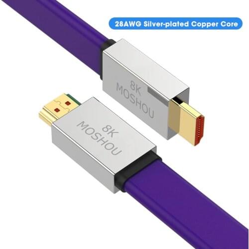 8K HDMI-compatible 2.1 Cables HDCP2.2 ARC MOSHOU 1m 2m 3m 4m Video Cord