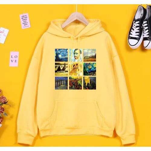 Sweatshirts Personality Oil Printing Female Hoodie Harajuku Korean Hoodies Women Aesthetic Fashion Street Sweatshirt Woman