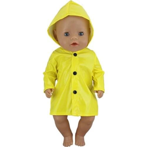 1pcs Raincoat for 43cm Baby Doll Doll 17 Inch Reborn Babies Clothes Doll Clothes Lifestyle Accessories Shirts & Tops