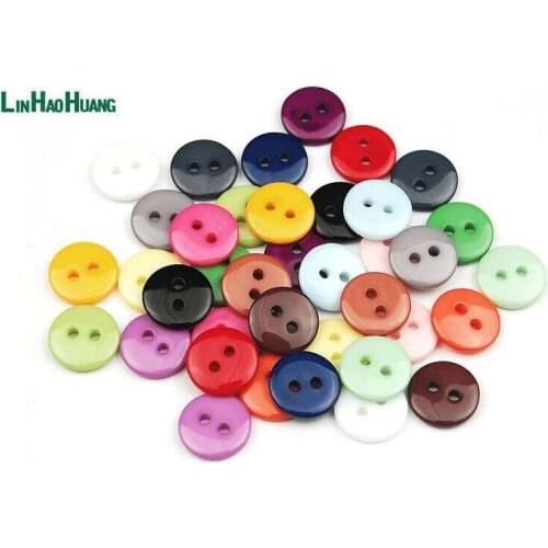 100pcs/lot 9mm/11.5mm/12.5mm/15mm/20mm/23mmCandycolors fashion resin buttons craft Bulk buttons for garments Sewing accessories