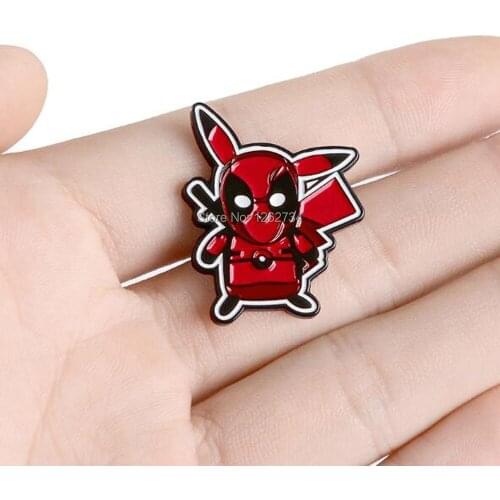 20/Lot Pika Pic Deal Alloy Metal Brooch Figures Pin For Lapel Action Toy