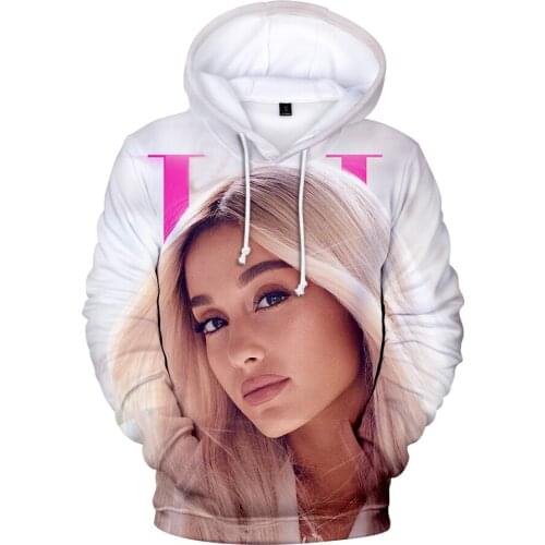 2021 Ariana Grande Hoodies women/men Sweatshirts Streetwear Girls/boy Clothes Hip Hop Ariana Grande Sweatshirts Oversized Coats