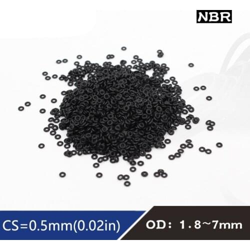30PCS/lot Rubber Black NBR CS 0.5mm thickness OD1.8/2.5/2.8/3/3.5/4/4.5/5/7mm watch ORing Gasket waterproof Nitrile rubber oring