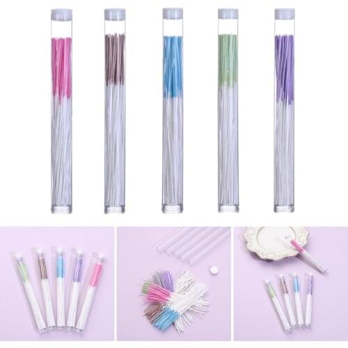 60PCs Portable Disposable Ear Piercing Cleaner Herbal Solution Dental Floss Ear Hole Aftercare Tool Kit Piercing Cleaning Line