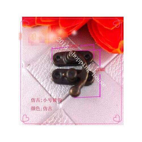 A1 box around the horn hook box luggage accessories lock hasp hook antique metal DIY 23MM*27MM