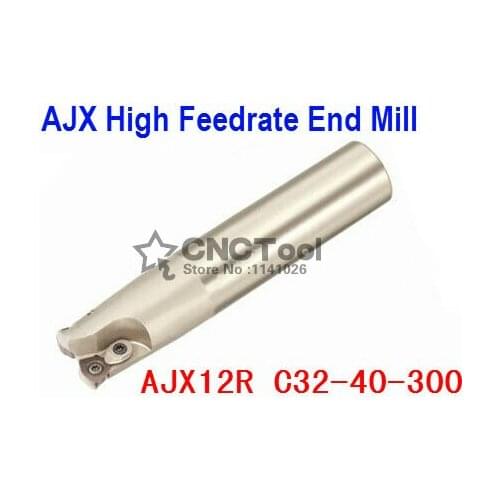 AJX12R C32-40-300 Face End Milling Cutter AJX High feedrate end mill,High Speed Milling Indexable Milling Cutter
