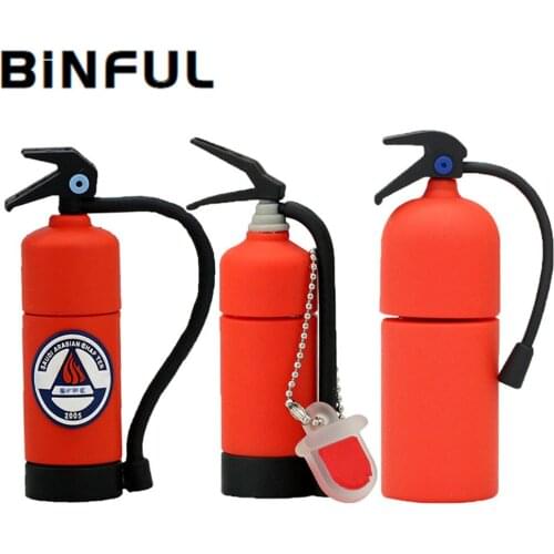 BiNFUL Usb Flash Drive Fire Extinguisher Pen Drive Memory Stick 4GB 8GB 16GB 32GB 64GB 128G 256G Flash Memory Card Gift Pendrive