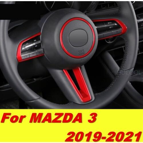 For Mazda3 Mazda 3 2019 2020 2021 steering wheel Decorative stickers internal decorative circle car accessories