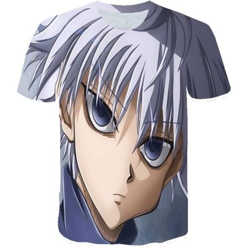 3D Print The Hunters T Shirts Boy Girl Children T-Shirt Killua Zoldyck Anime Manga Japan Hunters Cute Hunter Tees