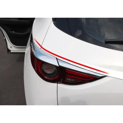 Chrome ABS Car Exterior Rear Tail Light Lamp Eyelid Eyebrow Strips Cover Trim Styling For Mazda CX-5 CX5 2017 2018 New