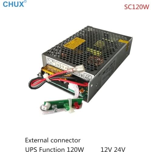 CHUX 12v 24v Switching Power Supply 120w 10a 5a SC-120-12v 24v Universal AC UPS/Charge Function Monitor LED SMPS