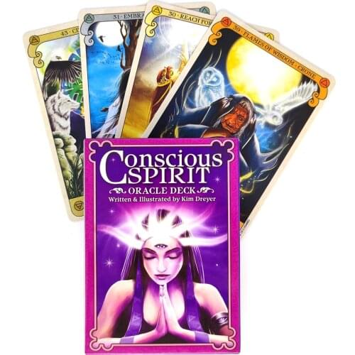 Conscious Spirit Oracle Card Tarot Cards Mystical Guidance Divination Entertainment Partys Board Game Supports Wholesale 44PCS