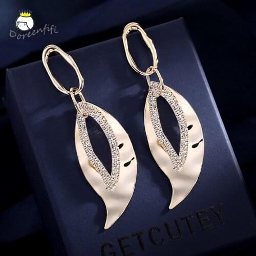 Fashion Earrings 2020 Drop Earrings Big Leaf 925 Sterling Silver Women Earrings Dangle earring Luxury Jewelry Boho Double layer