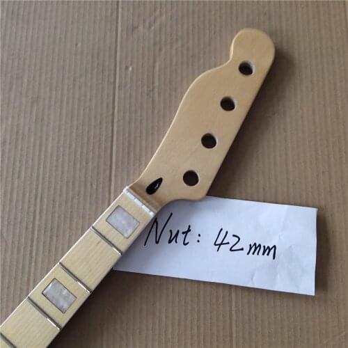 Reverse head Maple 20 frets TL bass guitar neck part 4 string maple fingerboard 34 inch nut 42mm