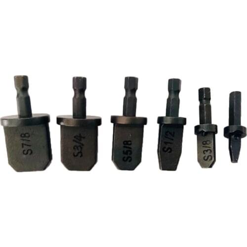 OOTDTY 1/5pcs Air Conditioner Conditioning Tube Expander Swaging Tool Drill Bit Pipe Flaring 1/4” 3/8” 1/2” 5/8” 3/4