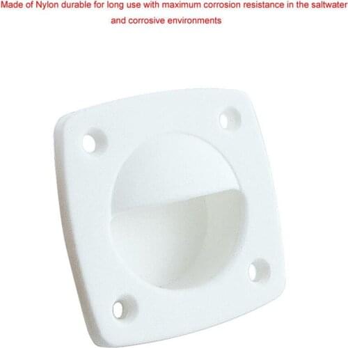 Plastic Flush Sliding Door Pull Handle Square Hatch Marine Yacht Accs Parts