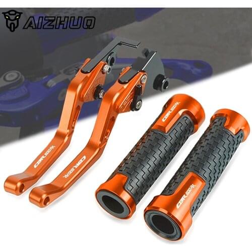 FOR HONDA CBR600RR Motorcycle CNC Adjustable Short Brake Clutch Levers Hand Grips Handlebar End CBR 600 RR 2007-2018 2017 2016