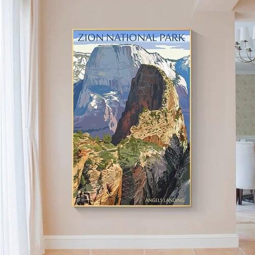 SP147 Silk Cloth Wall Poster National Park Mountain Nature 04 Art Home Decoration Gift