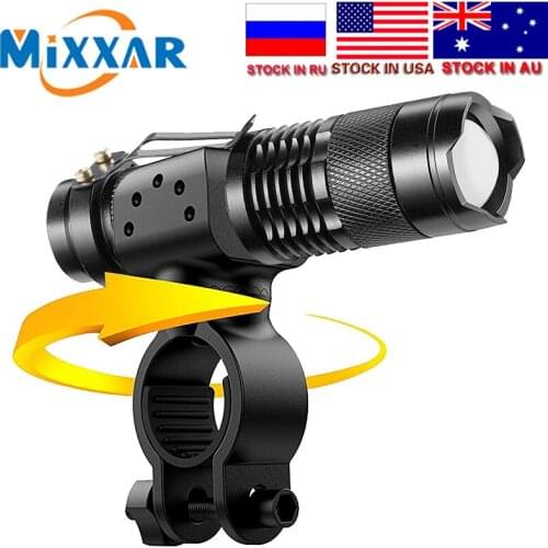 ZK30 Dropship 3500 Lumens LED Bicycle Light Cycling Flashlight 3 Modes Q5 LED Bike lights Lamp Torch Waterproof Zoomable