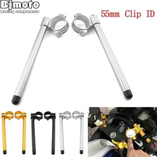 For BMW S1000RR S 1000R HP4 2009-2016 55mm Universal Motorcycle CNC Clip On Fork Tube handlebars Raised Clip On Fork 7/8'' 22mm