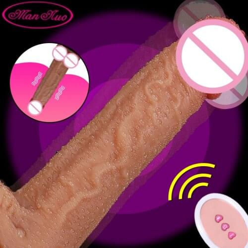 ManNuo Remote Vibrator Rotating swing Vibrators Huge Realistic Dildo Vibrator Heating Real BigDildo Cock Penis Sex Toy for Women