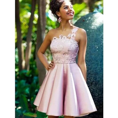 2019 Short Bridesmaid Dresses Embroidery Beaded Lace Wedding Bridal Prom Dress Party Dresses Robe De Soiree Lovely Dress