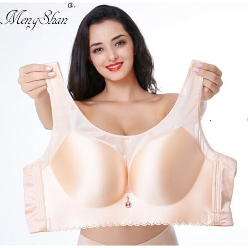 Seamless Comfort Steel Ring Super thin cotton cup Big code underwear Sexy anti-light Drop-proof Sexy lace Adjustable folding bra