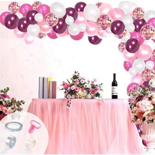 1 Set Balloon Chain Arch Kit Multicolor Latex Balloon Arch Clip Wedding Birthday Party Decoration Baby Shower Air Ball Accessory