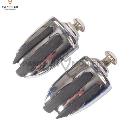 1 Pair Chrome Aluminum Motorcycle Shifter Peg Moto Bolt shift lever Pegs case for Harley Softail Dyna Night Train Bad Boy
