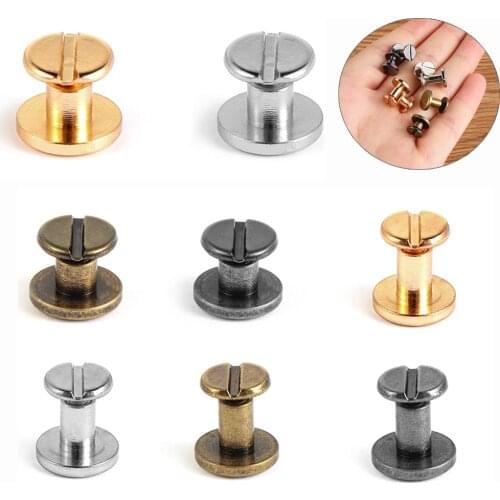 10PCS Close-End Heart Pattern Rivets Metal Brass Screws Cloth Button Leather Craft Shoes Hats Garment Scrapbooking DIY Tools