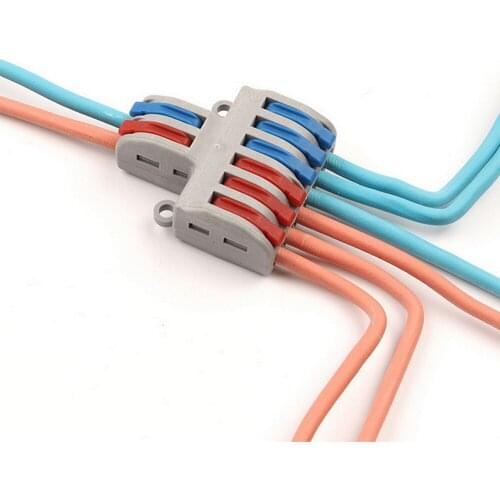 20/25pcs Mini Fast Wire Connector Terminal Block Wire Connector Universal Wiring Cable SPL-42/62 Connector Push-in Conductor