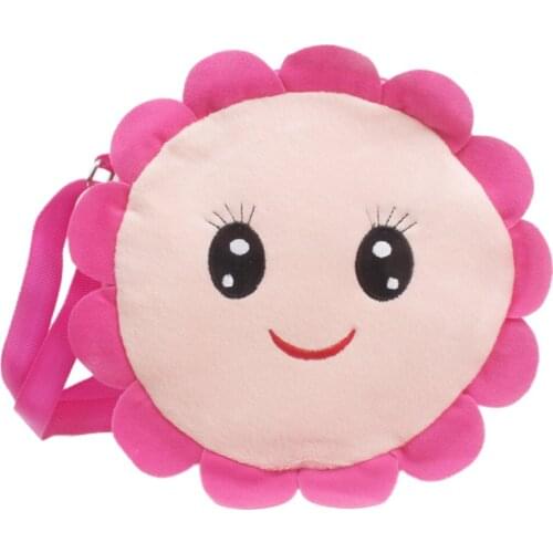 2021 Lovely Children Crossbody Bag Cartoon Fruit Plant Plush Bag Little Girls Winter Cute Mini Round Messenger Bag
