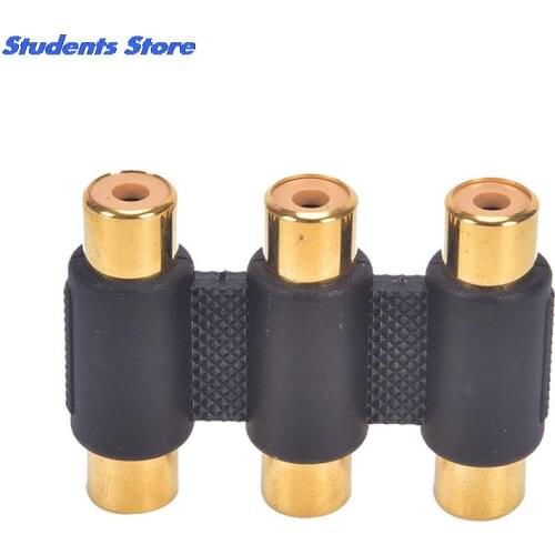 3 Rca Phono To Rca Phono Female Connector/coupler Female Socket Coupler Extension Adapter
