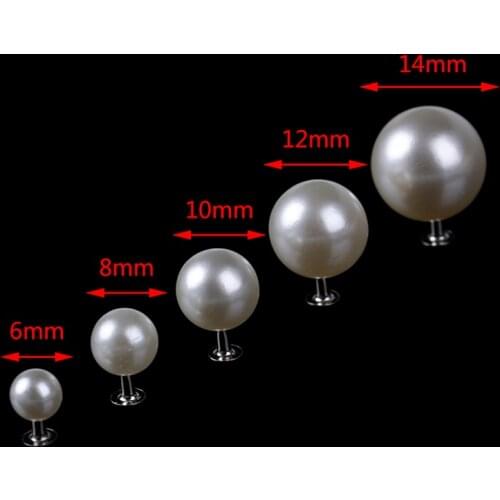 30-100pcs DIY Clothing Accessories Pearl Cap Rivets Craft Repair Pearl Knitting Lace Hat Hair Uppers Decor 6/8/10/12/14mm