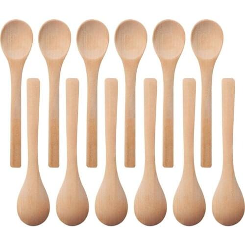 30 Pieces Mini Wooden Spoon Small Soup Spoons Serving Spoons Condiments Spoons Wooden Honey Teaspoon