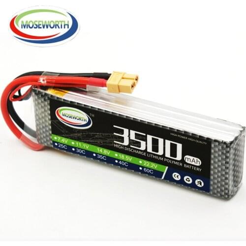 3S 11.1V 3500mAh 35C-70C MOSWORTH RC Toys LiPo Battery For RC Helicopter Quadcopter Drone Airplane Car Boat Tank Remote Contr