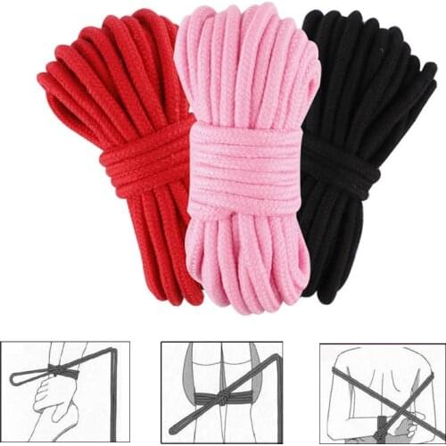 5M/10M Bondage Cotton Rope Soft Sex Slave Bondage Rope BDSM Toys for Couple Adult Games Rope Role-Playing Sex Toy