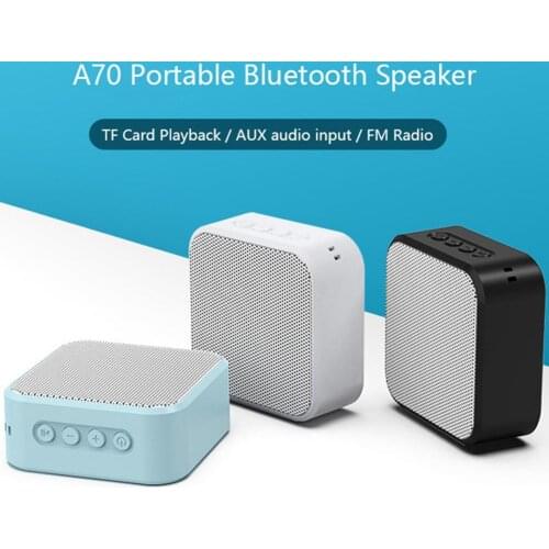 A70 Portable Wireless Subwoofer Stereo Bluetooth Speaker TF Card Music Player