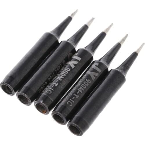 BENGU 5 Pcs 900M-T-1C Copper Replacement Bevel Style Soldering Iron Solder Tip Lead-free For Hakko 936