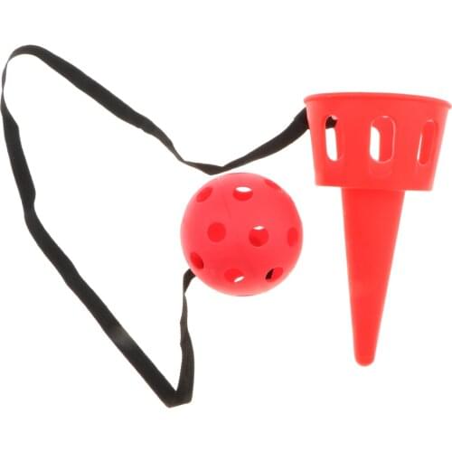 Catch Ball Toss and Catch Ball Sports Game Indoor Outdoor Toys Gift - Red
