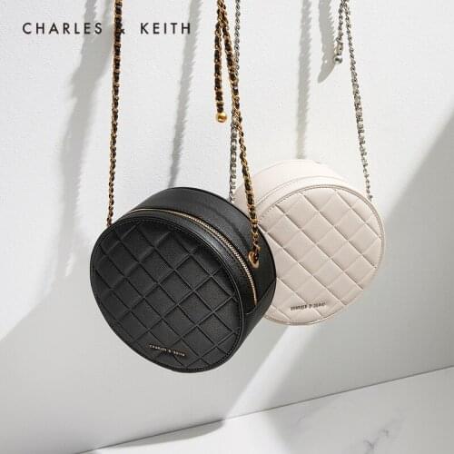 CHARLES＆KEITH New Arrival for Summer 2021 CK2-80680915 Ladies chain crossbody small round bag