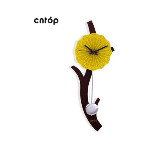 Genuine high quality modern design home decoration wall clock fashion watch 12 inches white living room dining brown wall clocks