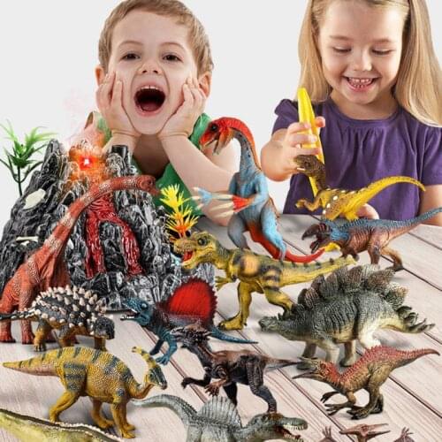 7 Colors Childrens Mini Dinosaur Realistic Plastic Simulated Animals Large Dinosaur Model Solid Model For Baby Kids Gift Toy