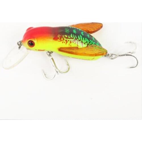Eupheng 2pcs Top Water Hard Plastic Fishing Lure Locust Lure Bait Swimbait 1.46in And 1.81in Quality Bass Lure