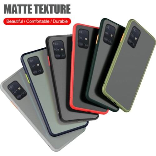 Hybrid Matte Bumper Case for Samsung S20 Ultra Case S20 Plus Silicone Back Cover for Samsung A50 A30 A30S S10 S10E Plus Coque PC