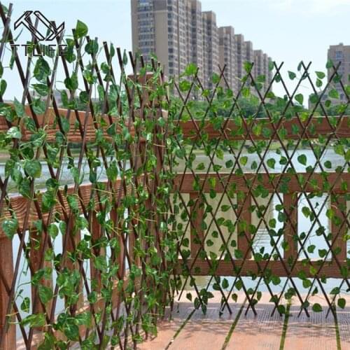 TTLIFE Simulation Fence Fence Telescopic Fence Balcony Privacy Screen Garden Fence UV Protection Privacy Screen Garden Fence
