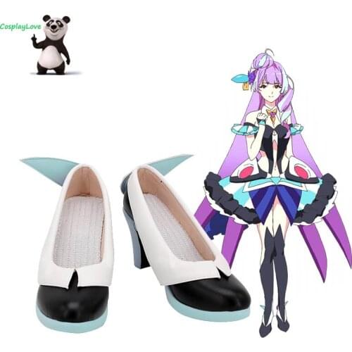 Macross Delta Macross Δ Mikumo Guynemer Black White Cosplay Shoes Long Boots Leather CosplayLove For Halloween Christmas