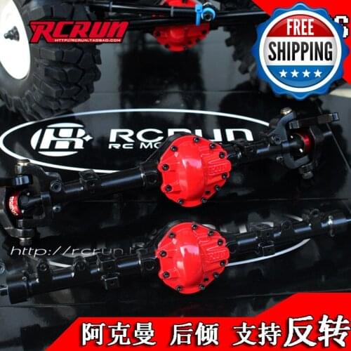 RCRUN M6S metal front + rear axle reverse for SCX10 90046 D90 TF2 1/10 crawler rc car