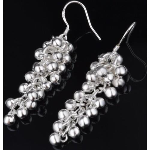 Trendy Grape Silvery Color Dangle Earring for Women ear Jewelry Gift Drop Shipping Wholesale